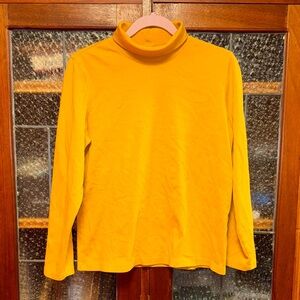 Lands' End Women’s Golden Turtleneck Long Sleeve Top Size Medium